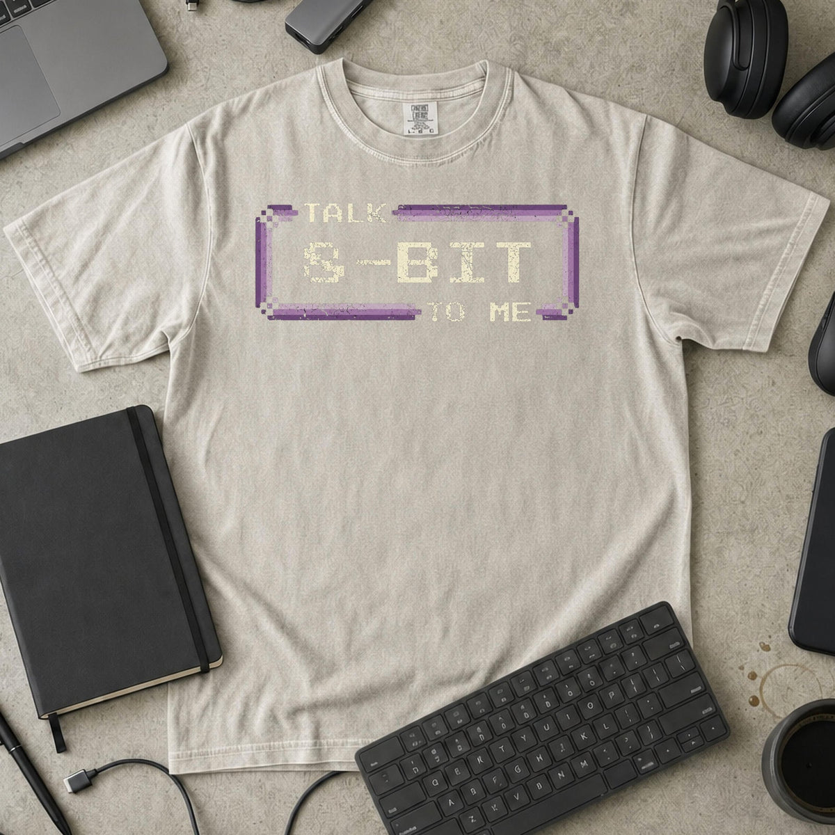 Talk 8 Bit To Me Premium Shirt — ivory Premium Shirt mock-up