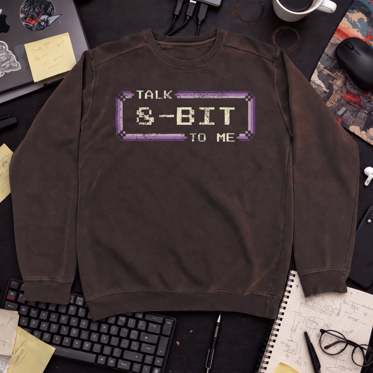 Talk 8 Bit To Me Sweatshirt — Hot Chocolate