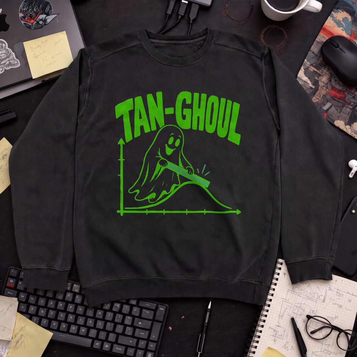 Tan-Ghoul Sweatshirt — Black