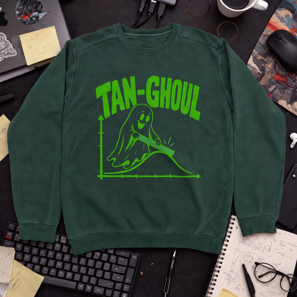 Tan-Ghoul Sweatshirt — Bottle Green