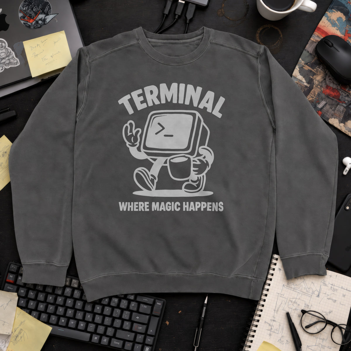 Terminal Where Magic Happens Sweatshirt — Pepper