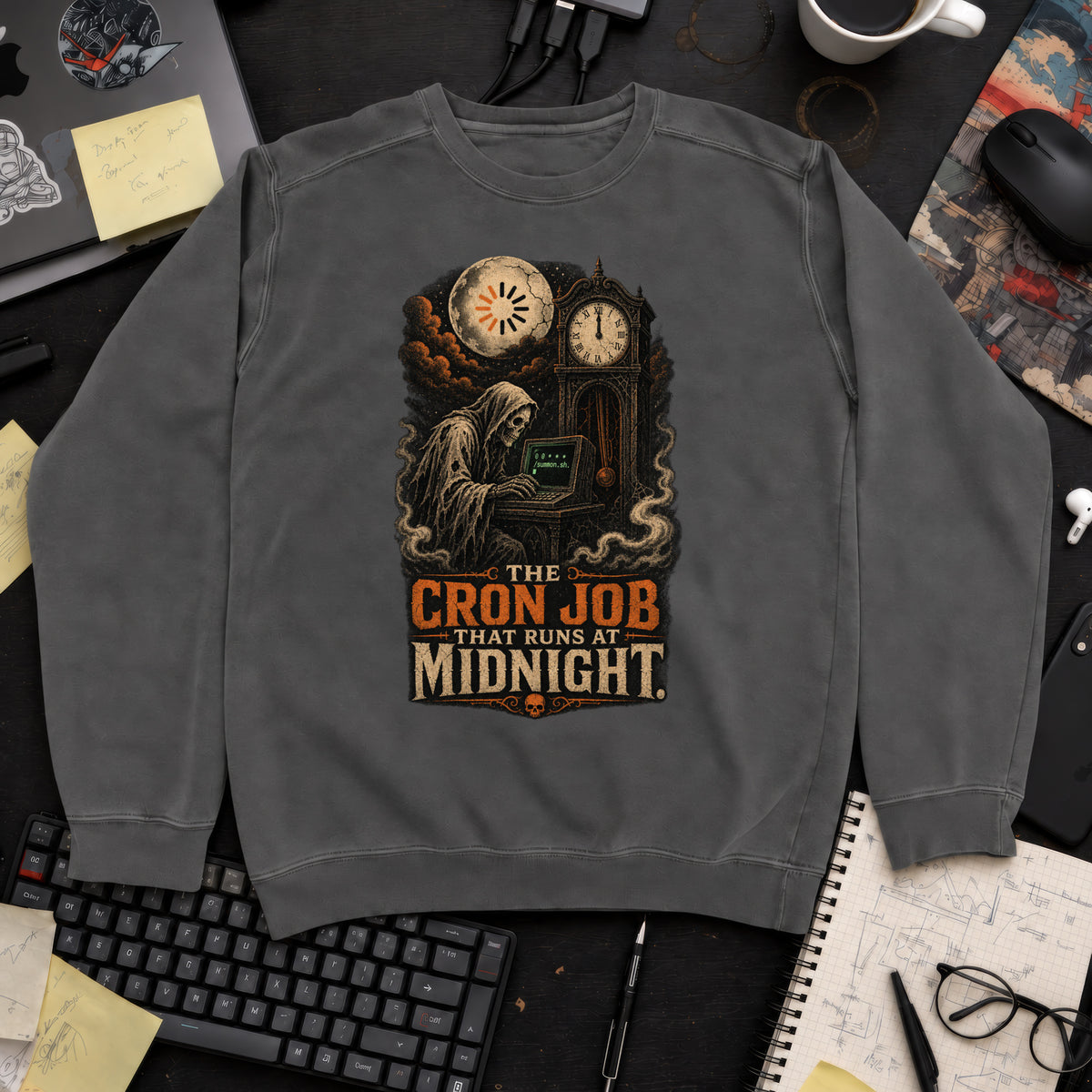 The Cron Job That Runs at Midnight Sweatshirt sweatshirt — Pepper