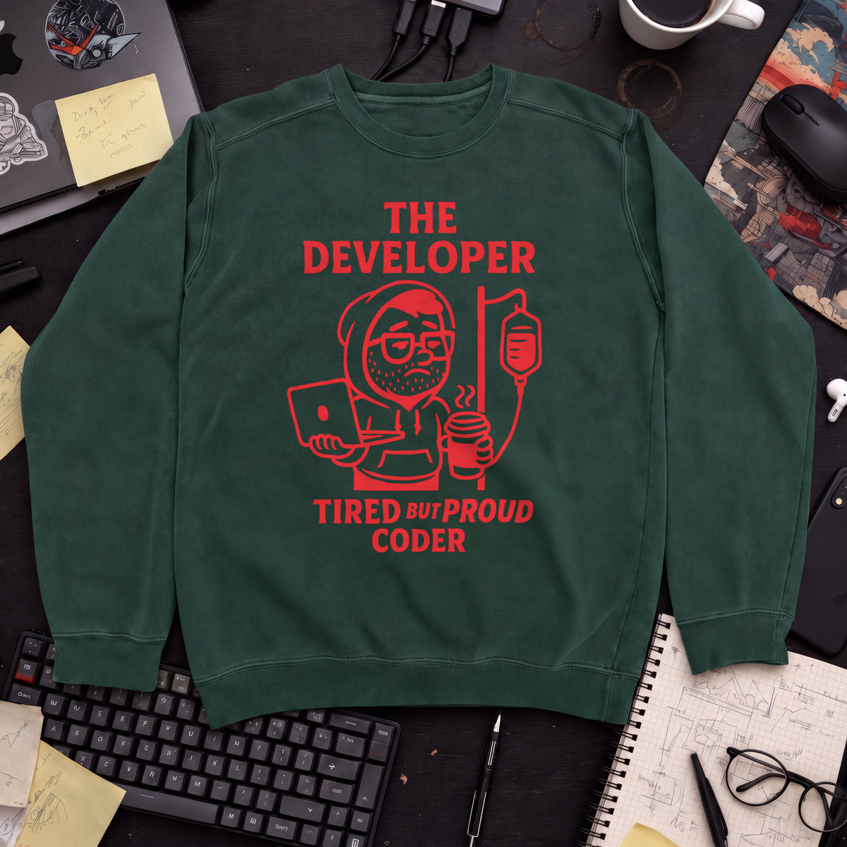 The Developer Sweatshirt — Bottle Green