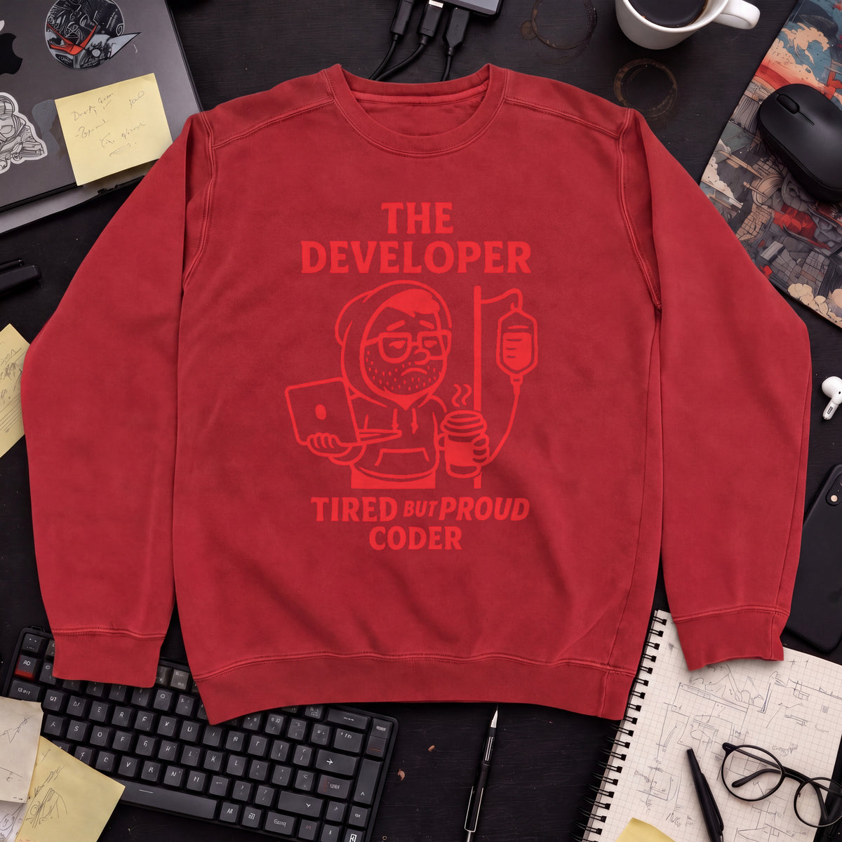 The Developer Sweatshirt — Fire Red