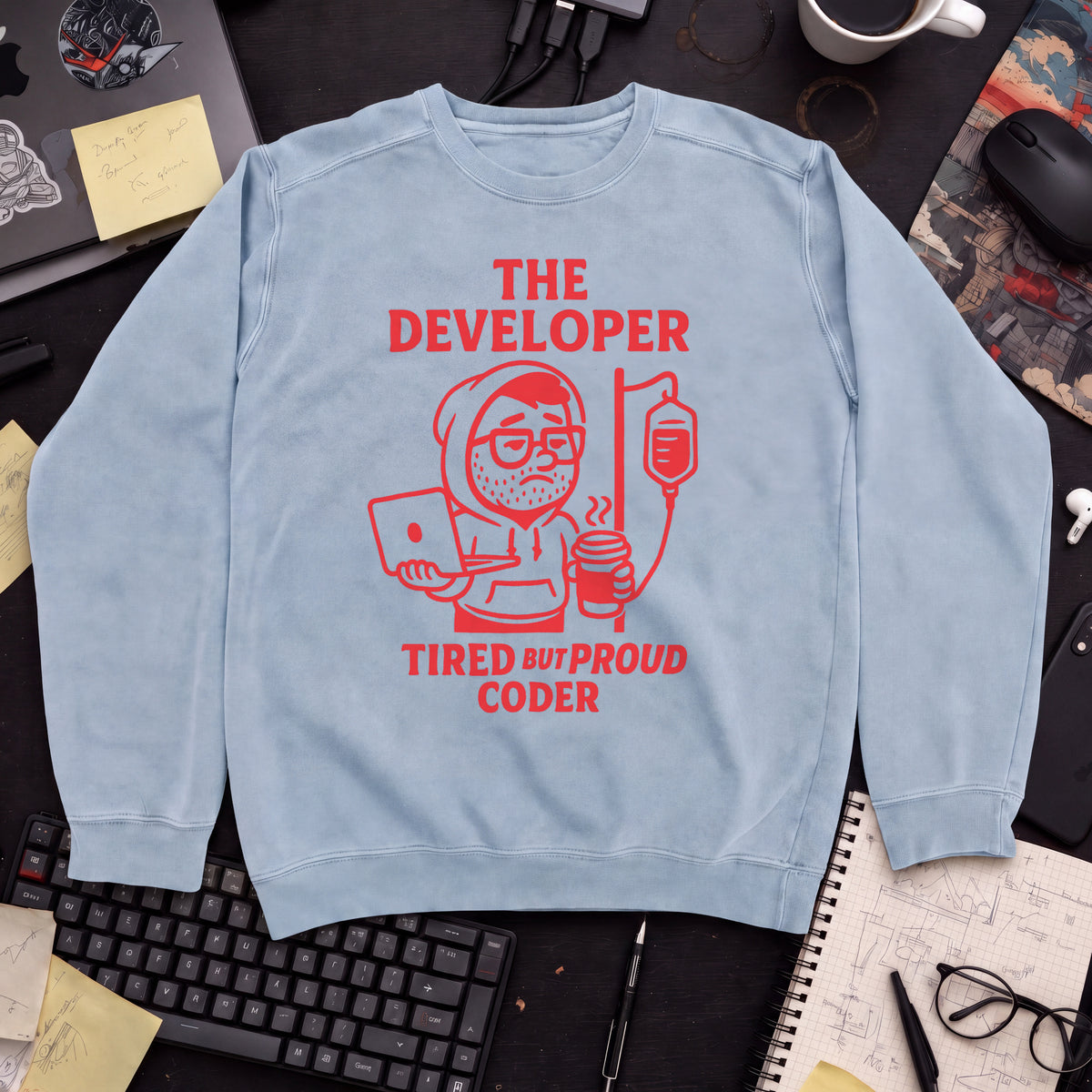 The Developer Sweatshirt — Sky Blue