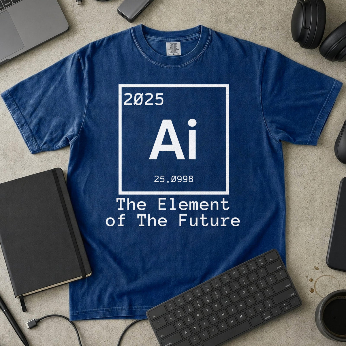 the element of the future Premium Shirt — true navy Premium Shirt mock-up
