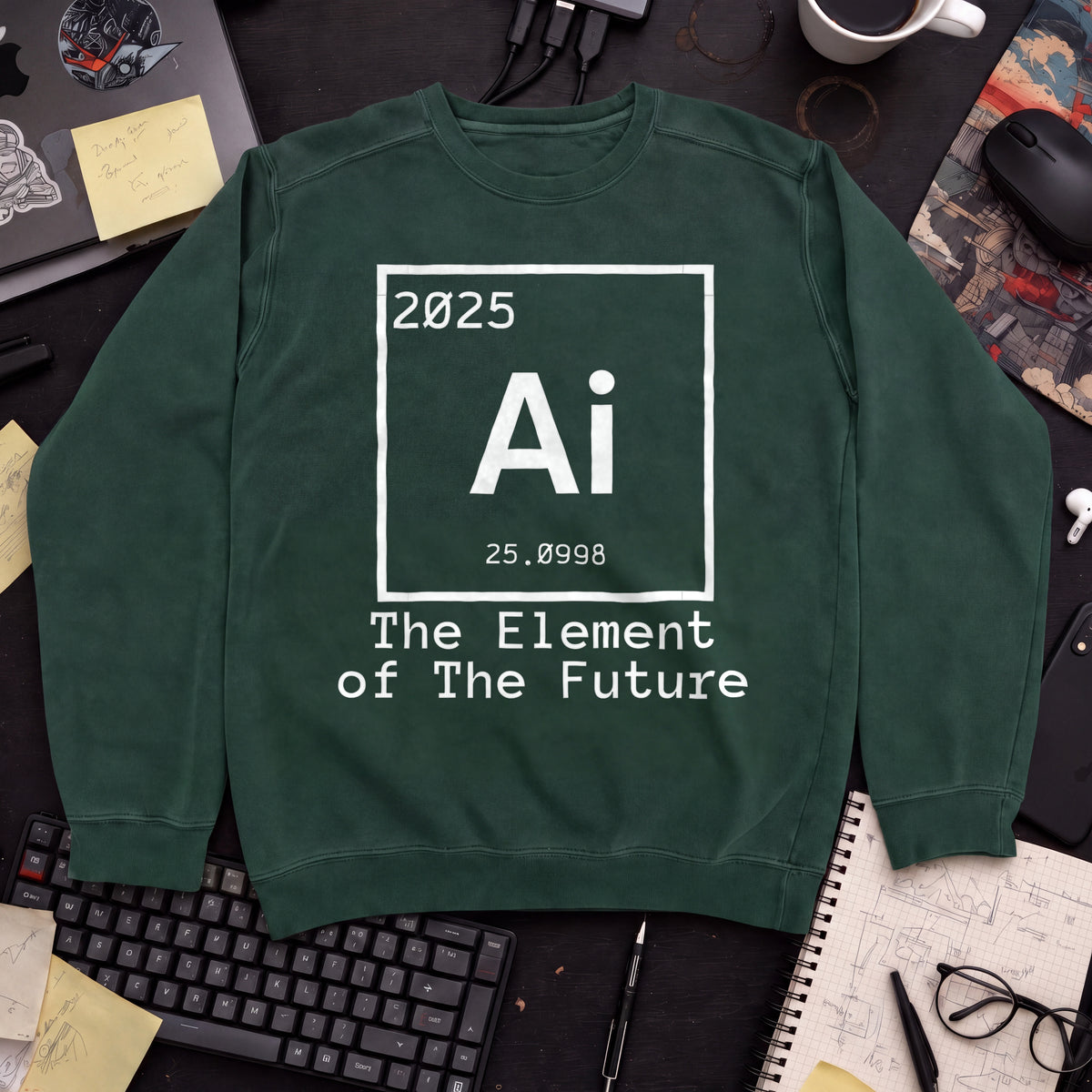 the element of the future Sweatshirt — Bottle Green
