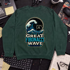 The Great Fibonacci Wave Sweatshirt — Bottle Green