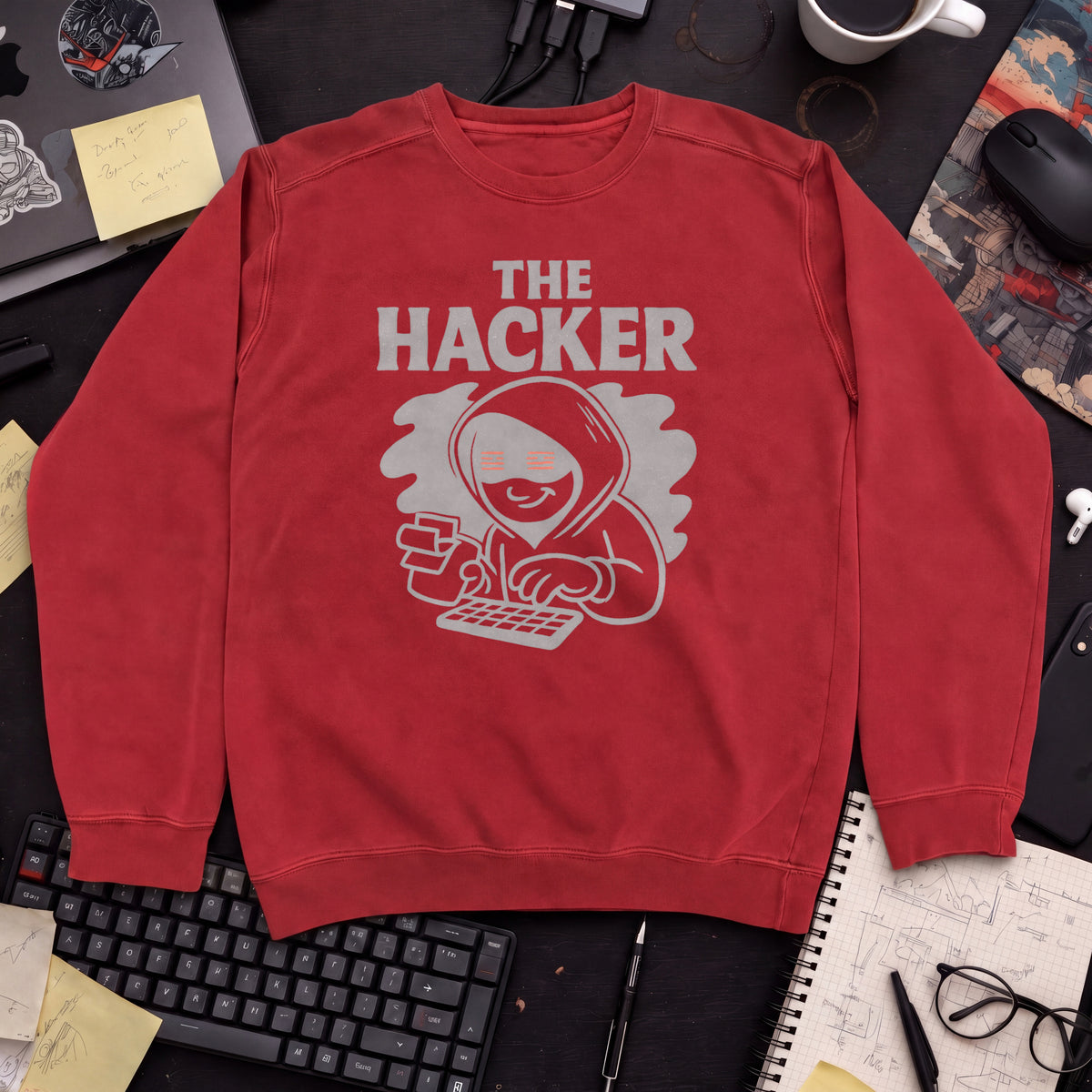 The Hacker Sweatshirt — Fire Red