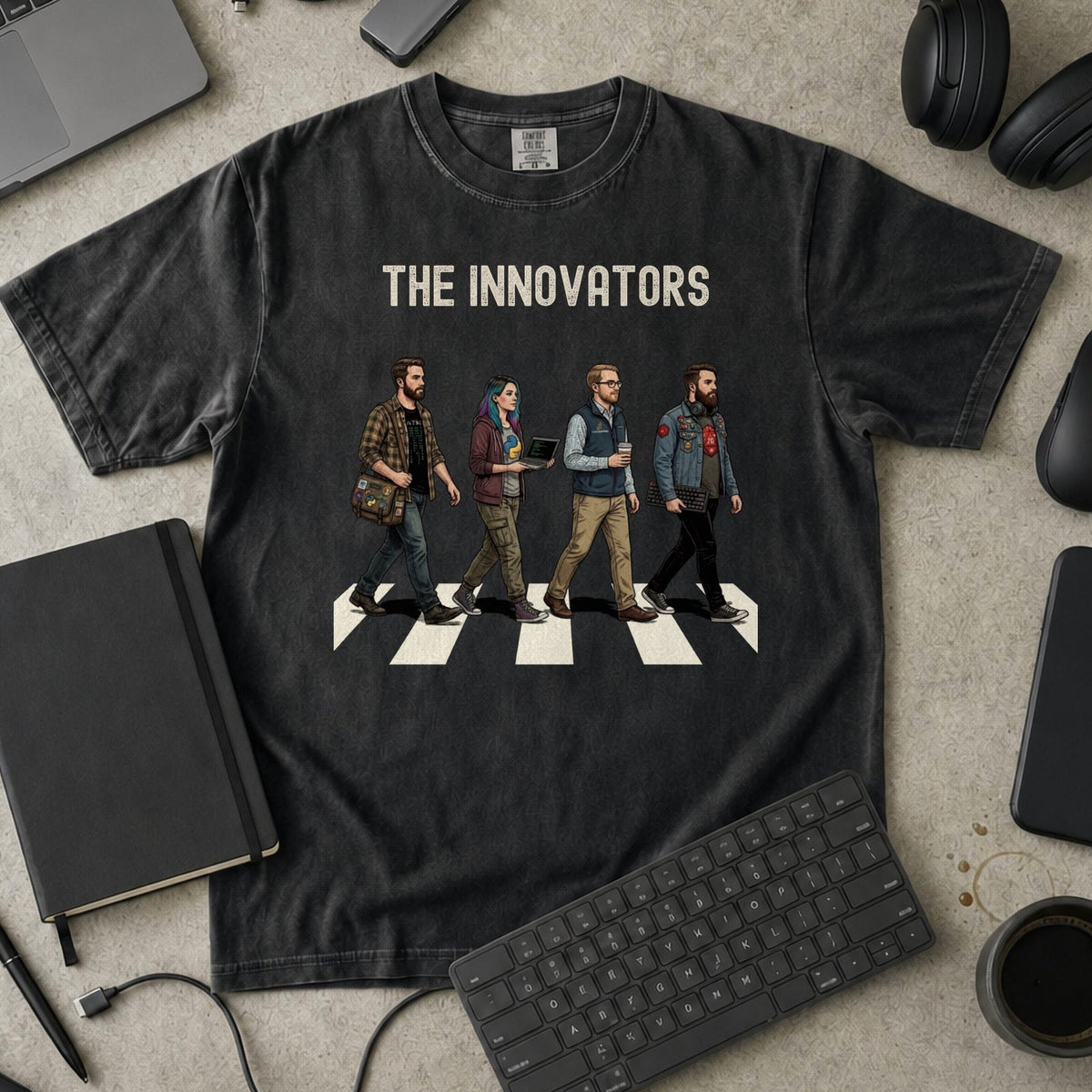 The Innovators Premium Shirt — black Premium Shirt mock-up