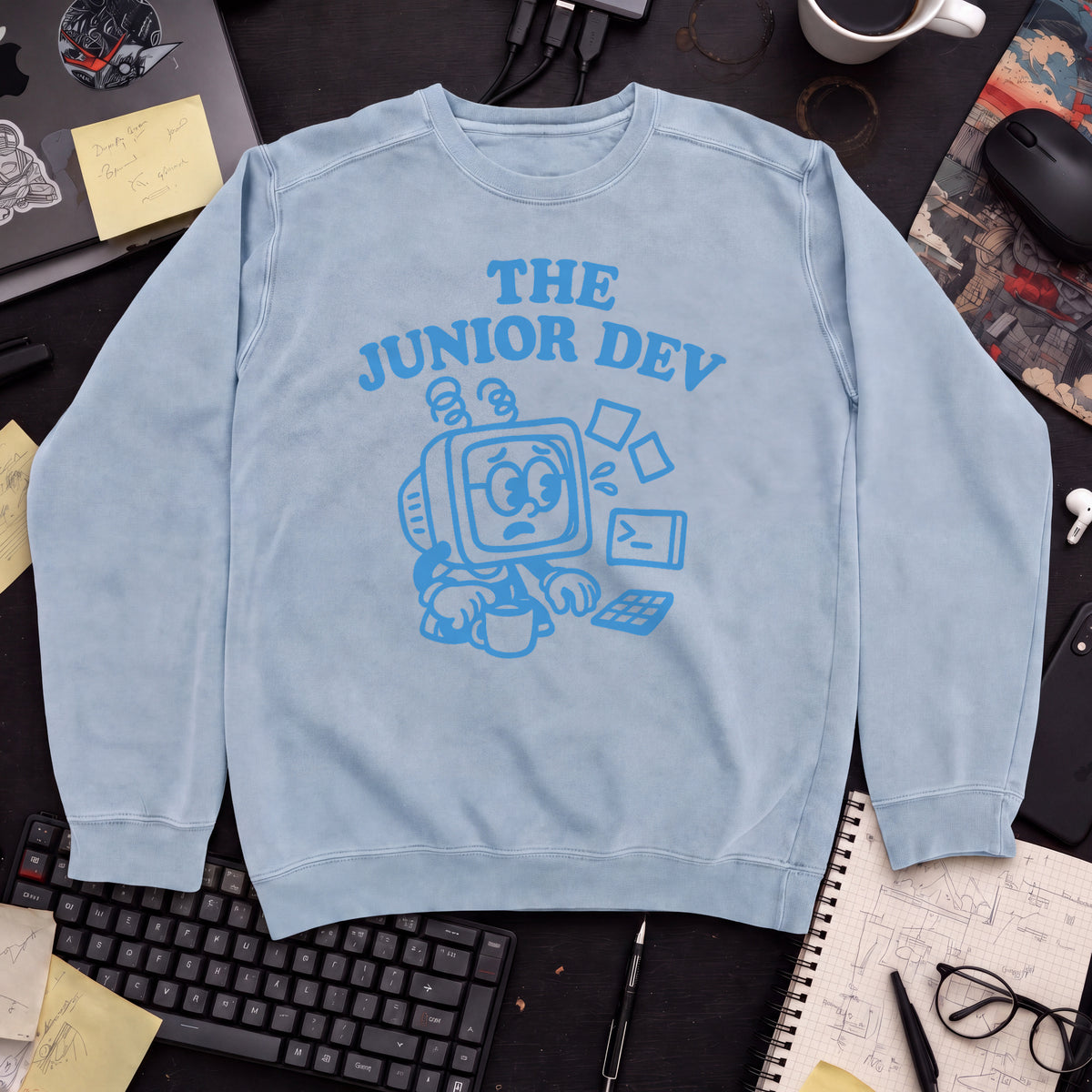 The Junior Dev Sweatshirt — Sky Blue