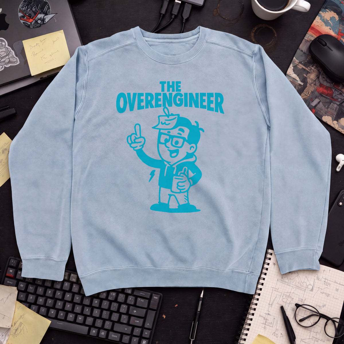 The Overengineer Sweatshirt — Sky Blue