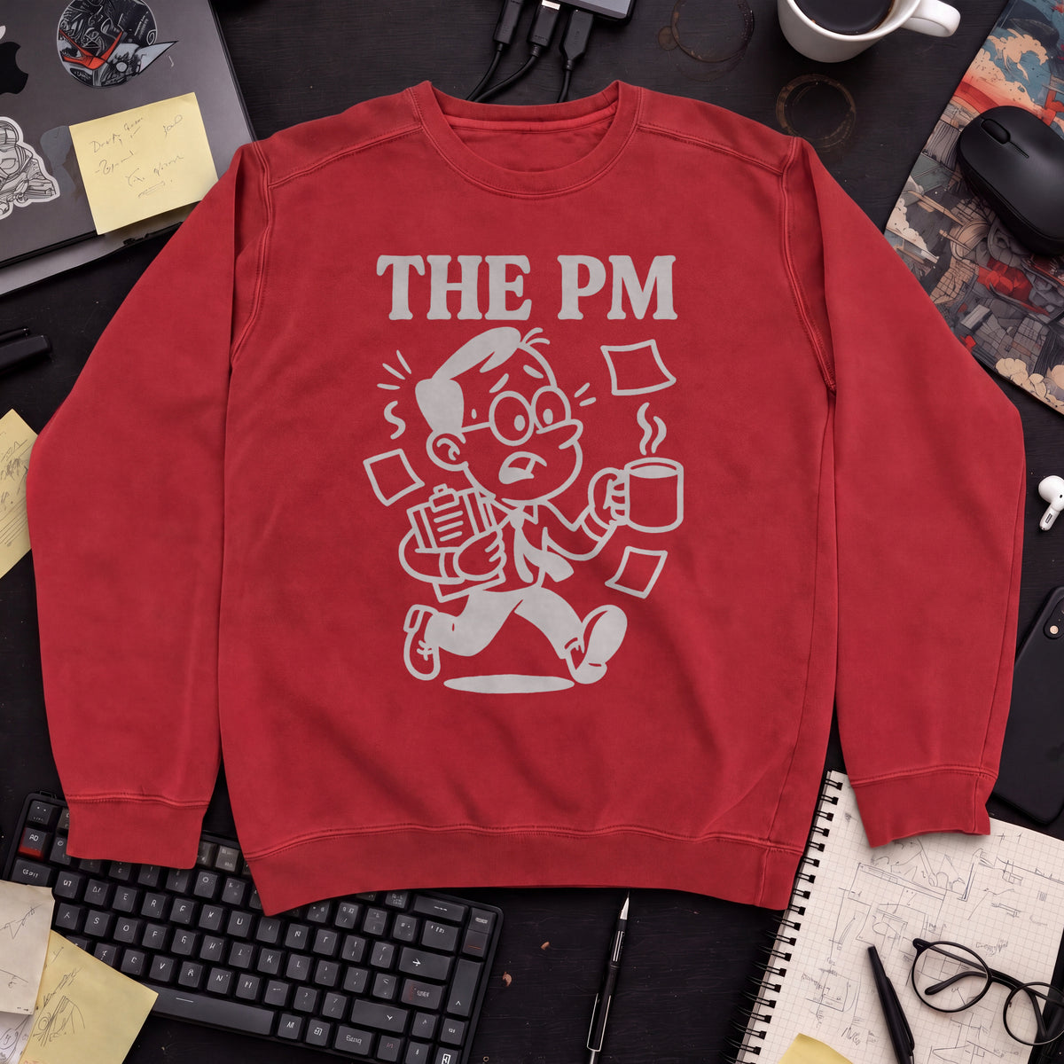 The PM Sweatshirt — Fire Red