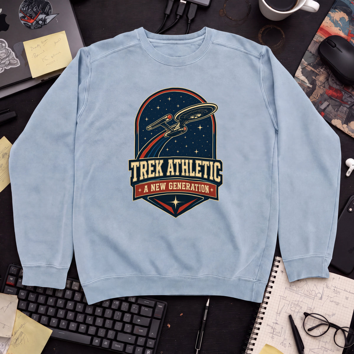 Trek Athletics: A New Generation Sweatshirt — Sky Blue