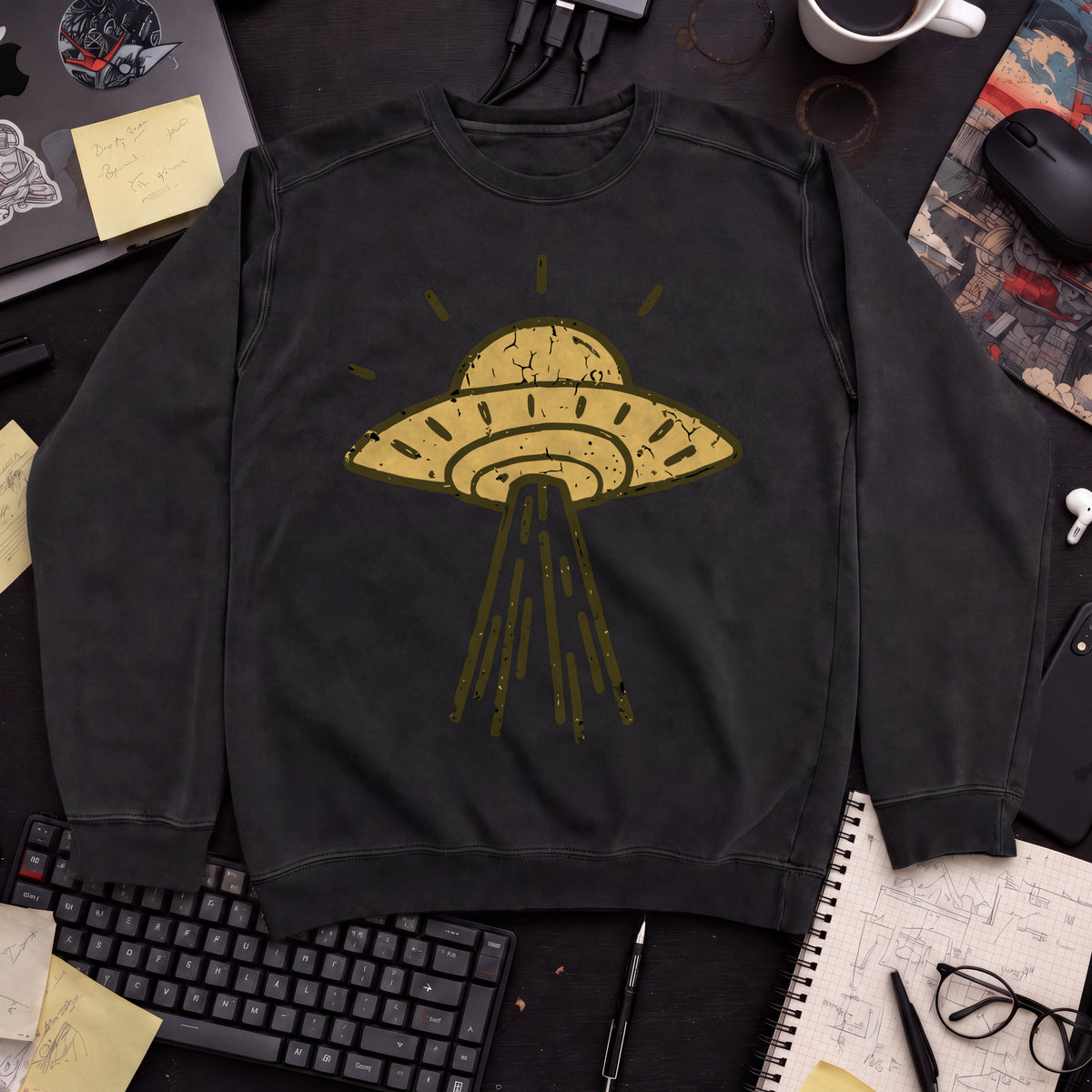 UFO Landing Sweatshirt — Black