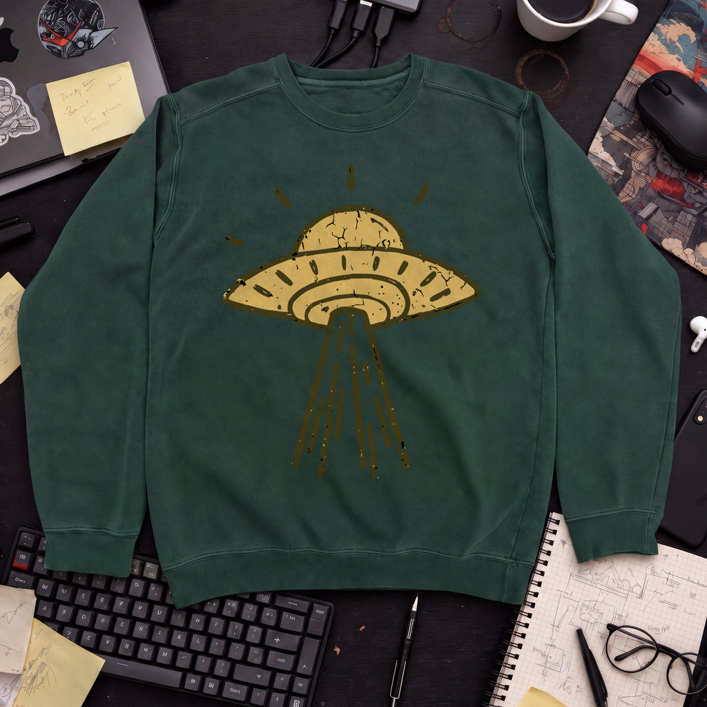 UFO Landing Sweatshirt — Bottle Green