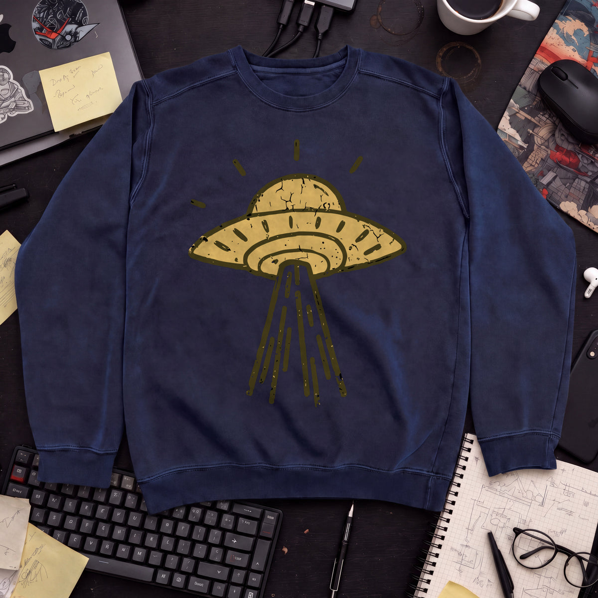 UFO Landing Sweatshirt — Navy