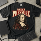 Under Pressure Shirt — Black Comfort Colors 1717 flat lay