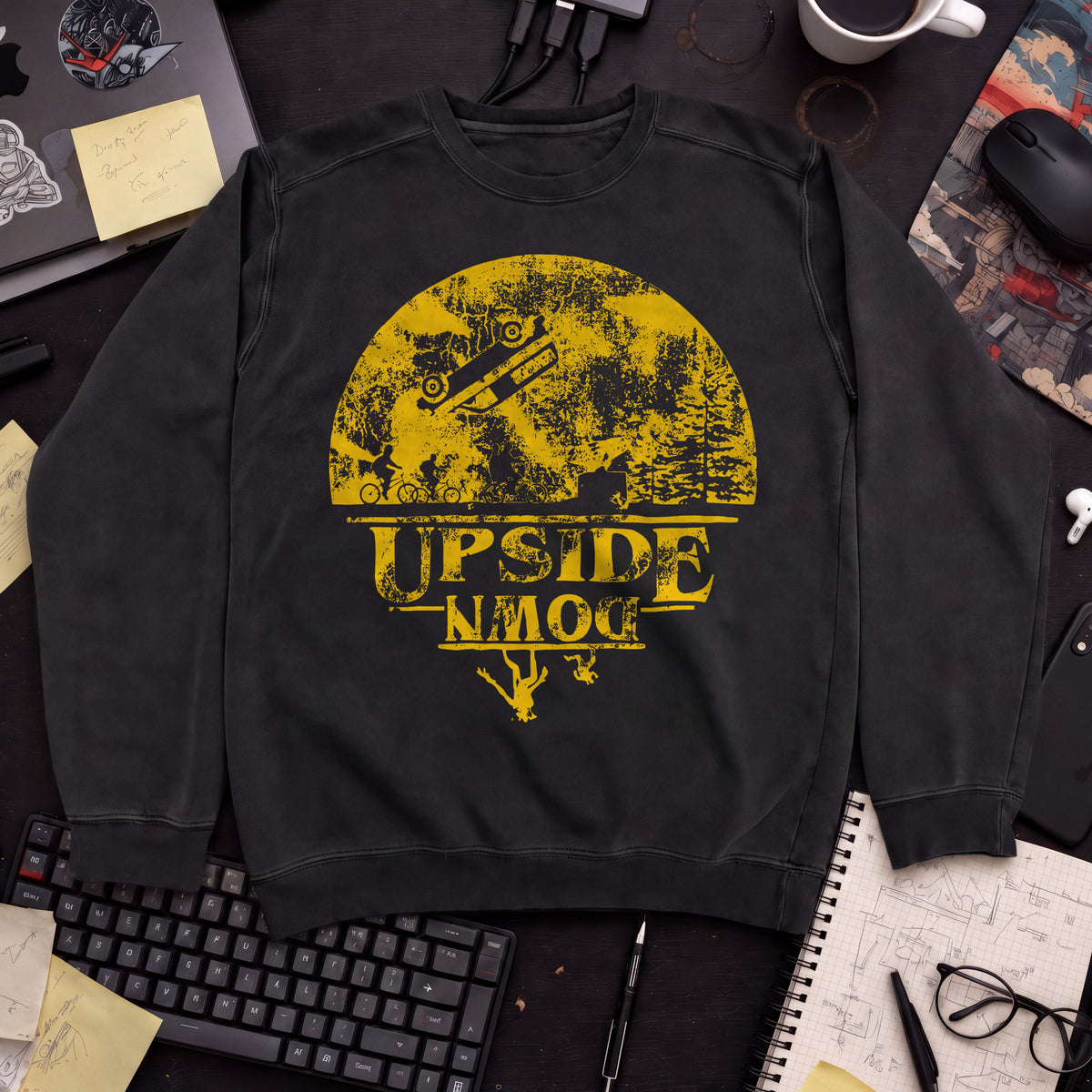 Upside Moon Sweatshirt — Black