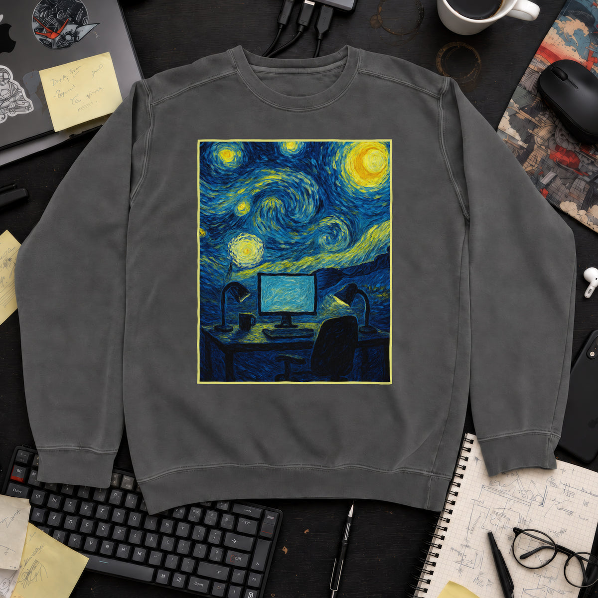 Van Gogh Desk Sweatshirt — Pepper
