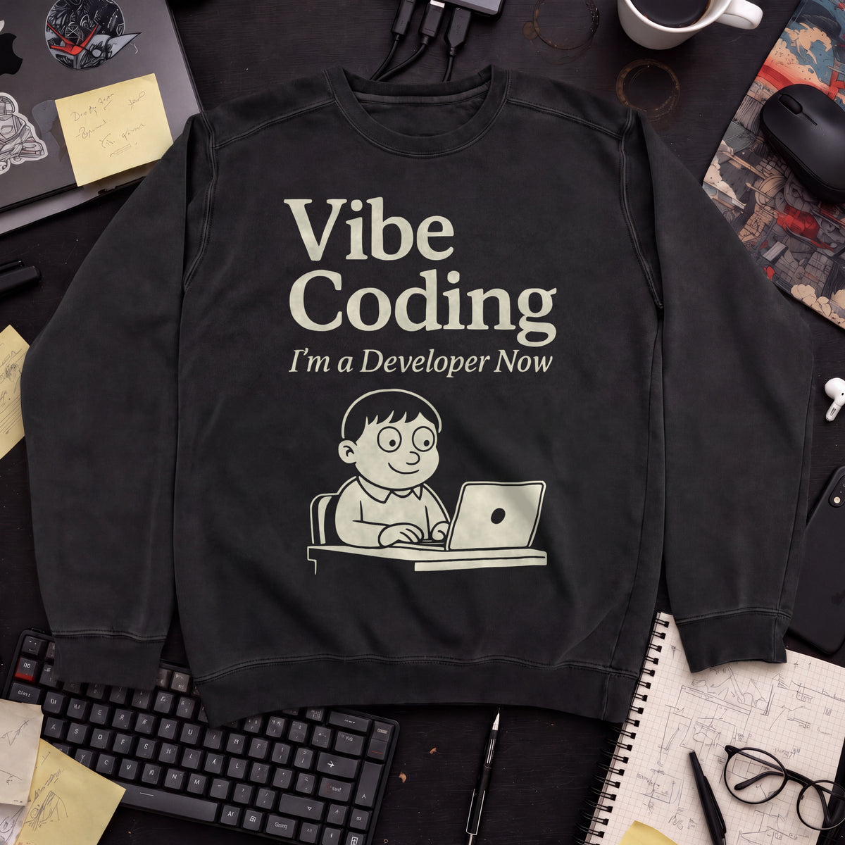 vibe coding Sweatshirt — Black
