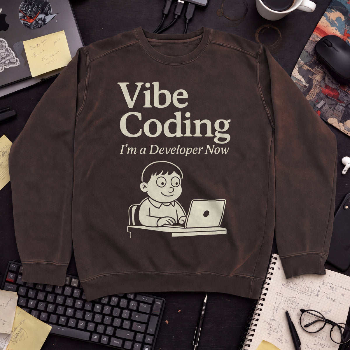 vibe coding Sweatshirt — Hot Chocolate