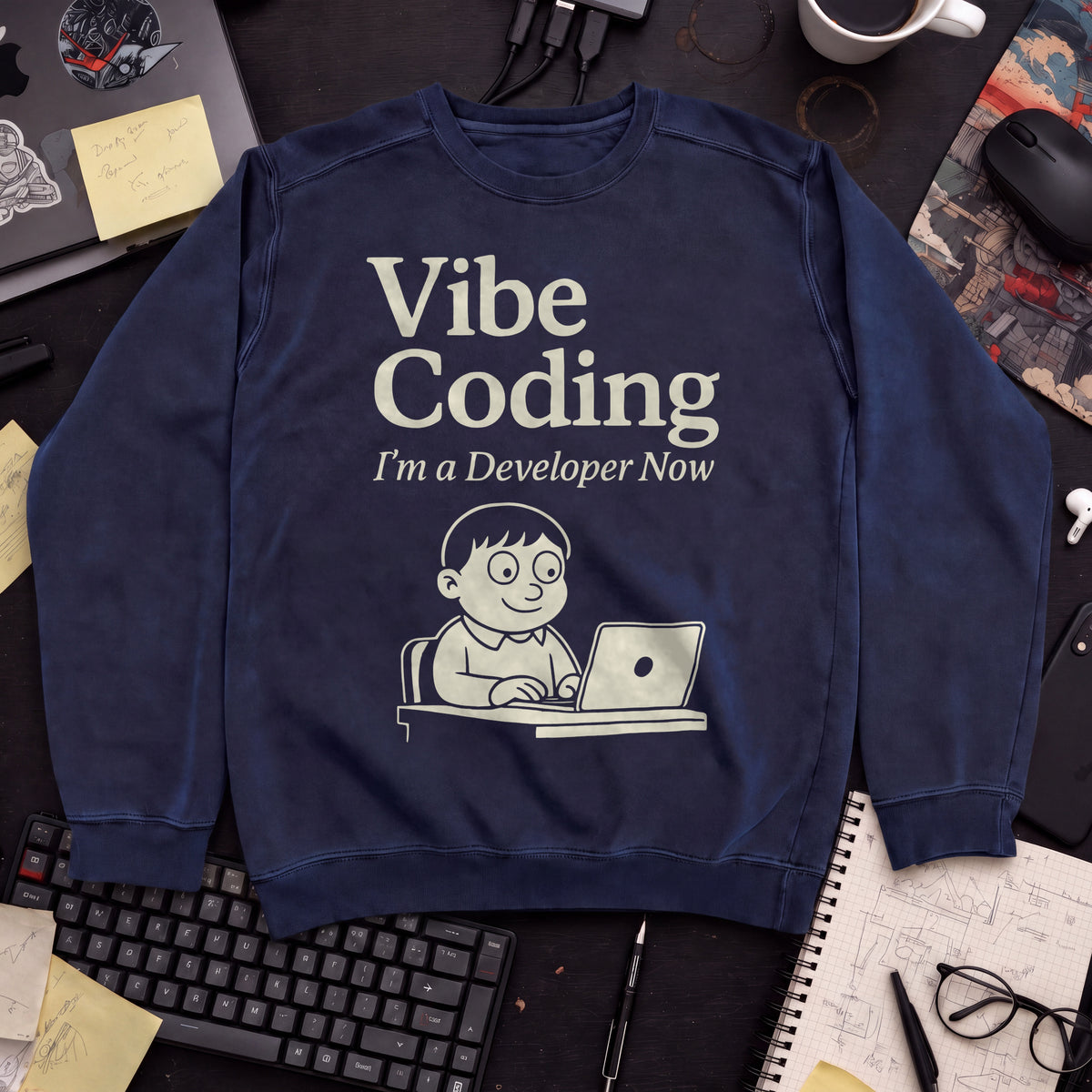 vibe coding Sweatshirt — Navy