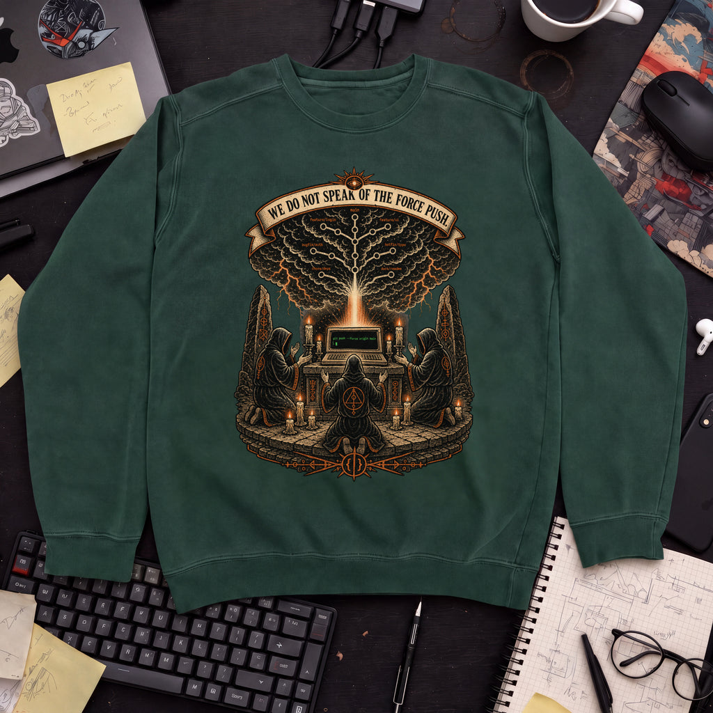 We Do Not Speak of the Force Push Sweatshirt sweatshirt — Bottle Green