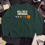 Well This Is Awkward Planets Sweatshirt — Bottle Green