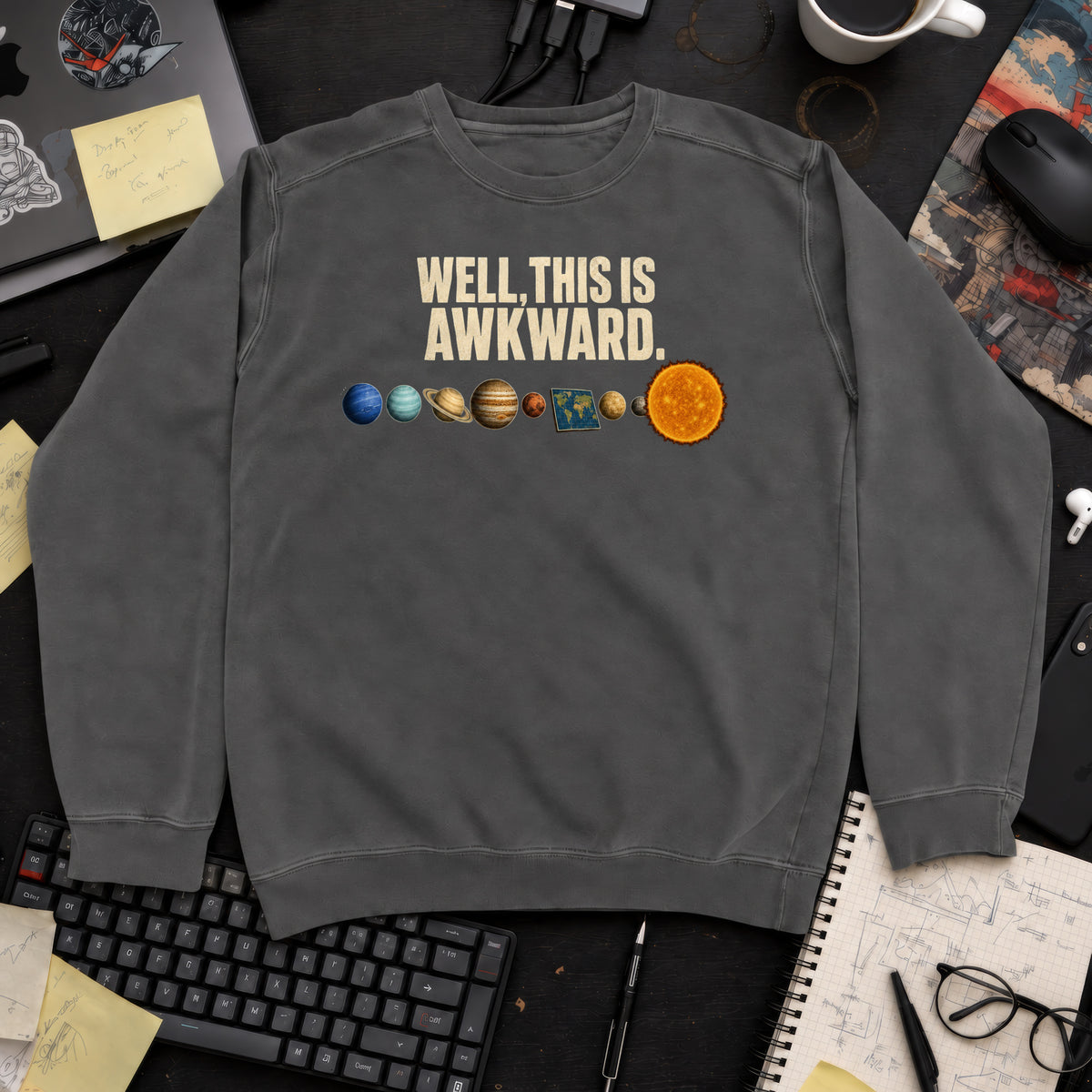 Well This Is Awkward Planets Sweatshirt — Pepper