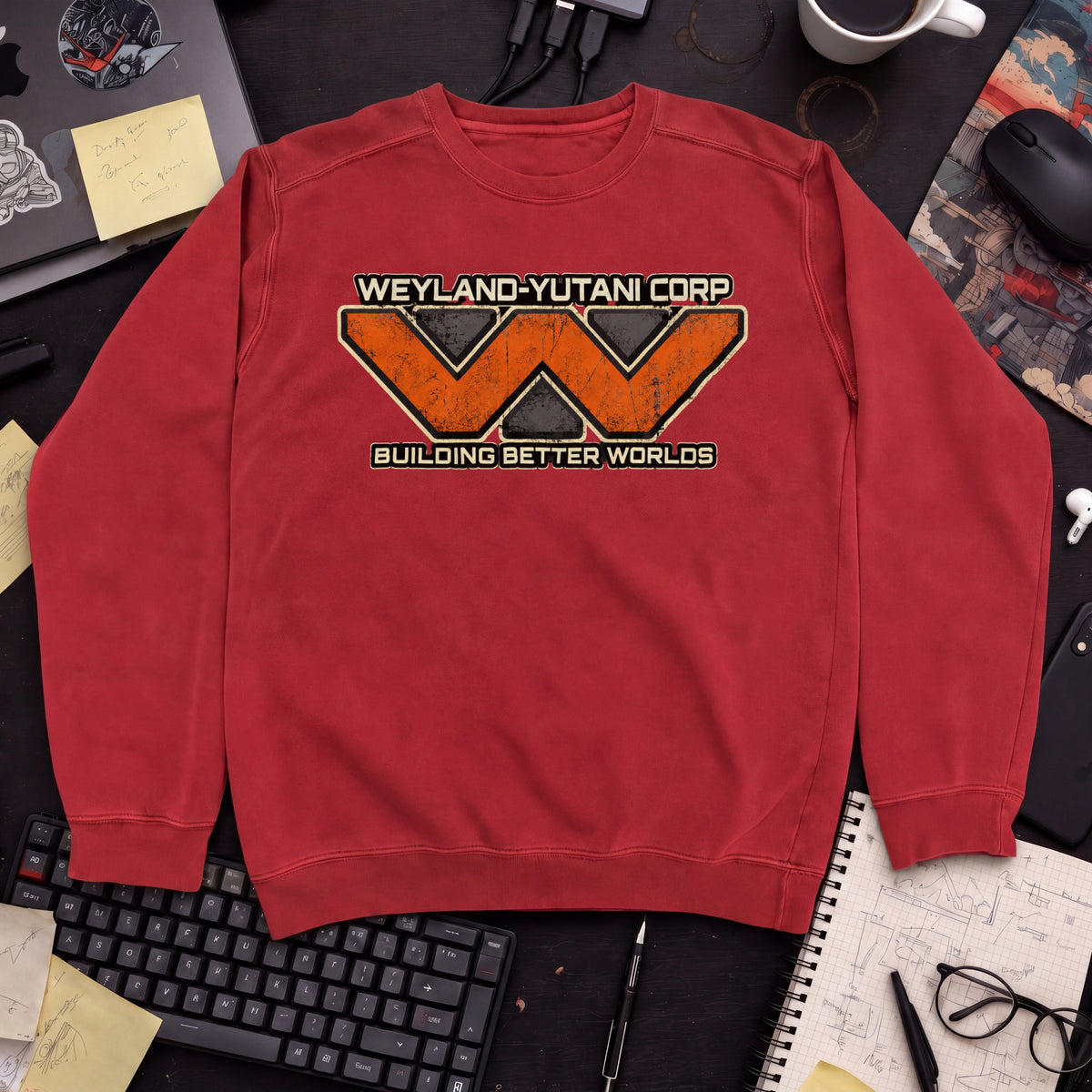 Weyland-Yutani: Building Better Worlds Sweatshirt — Fire Red