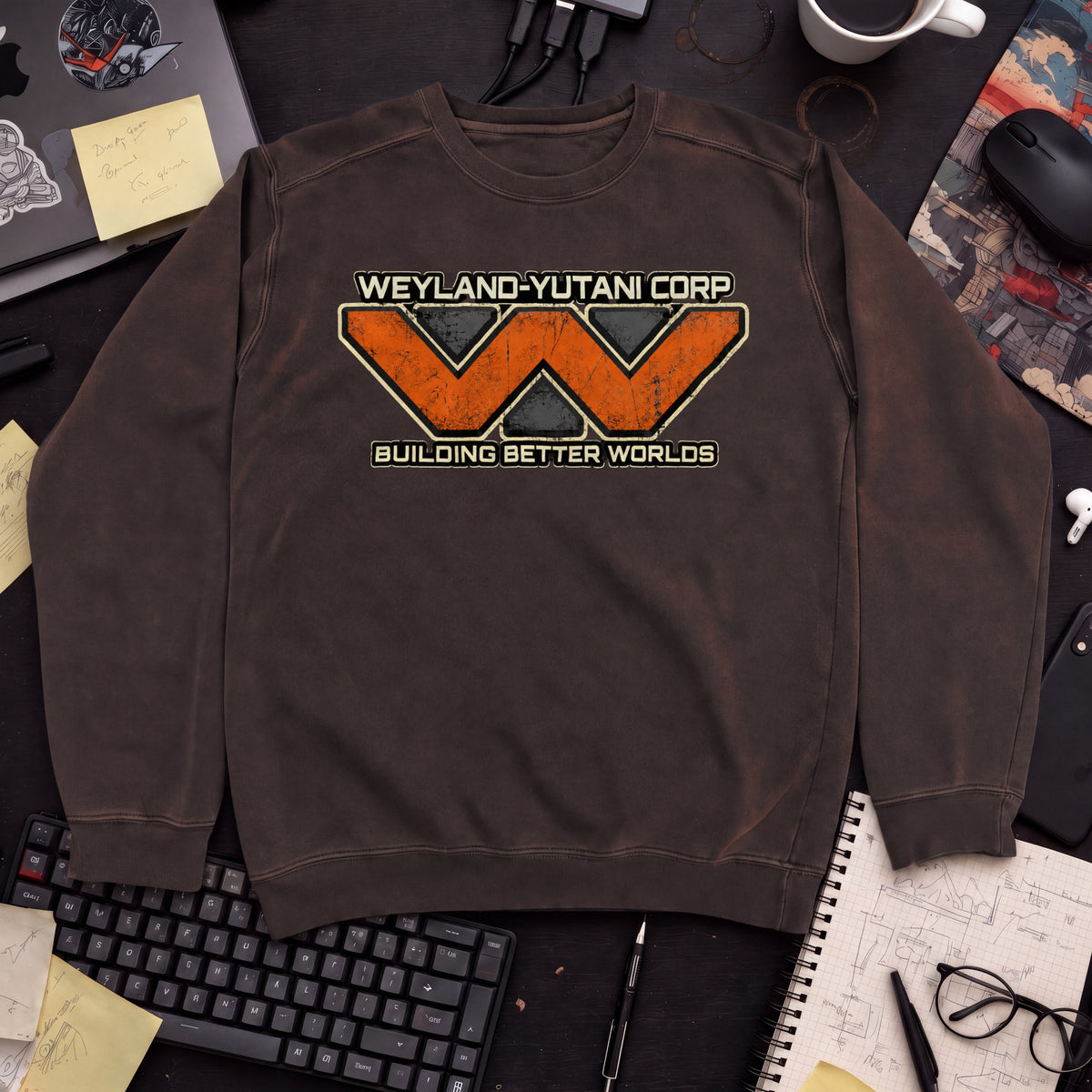 Weyland-Yutani: Building Better Worlds Sweatshirt — Hot Chocolate