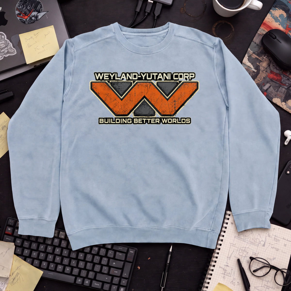 Weyland-Yutani: Building Better Worlds Sweatshirt — Sky Blue