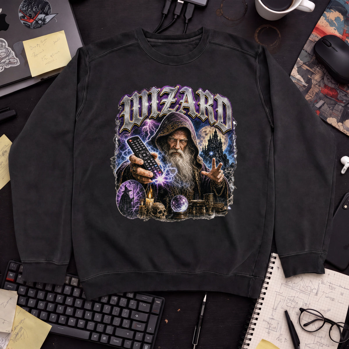 Wizard Bootleg Sweatshirt — Black
