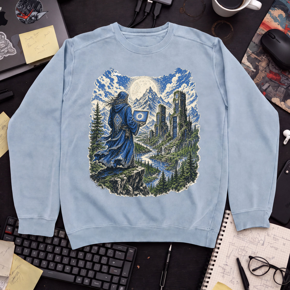Wizard’s Terminal Sweatshirt — Sky Blue