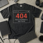 work life balance not found Premium Shirt — black Premium Shirt mock-up