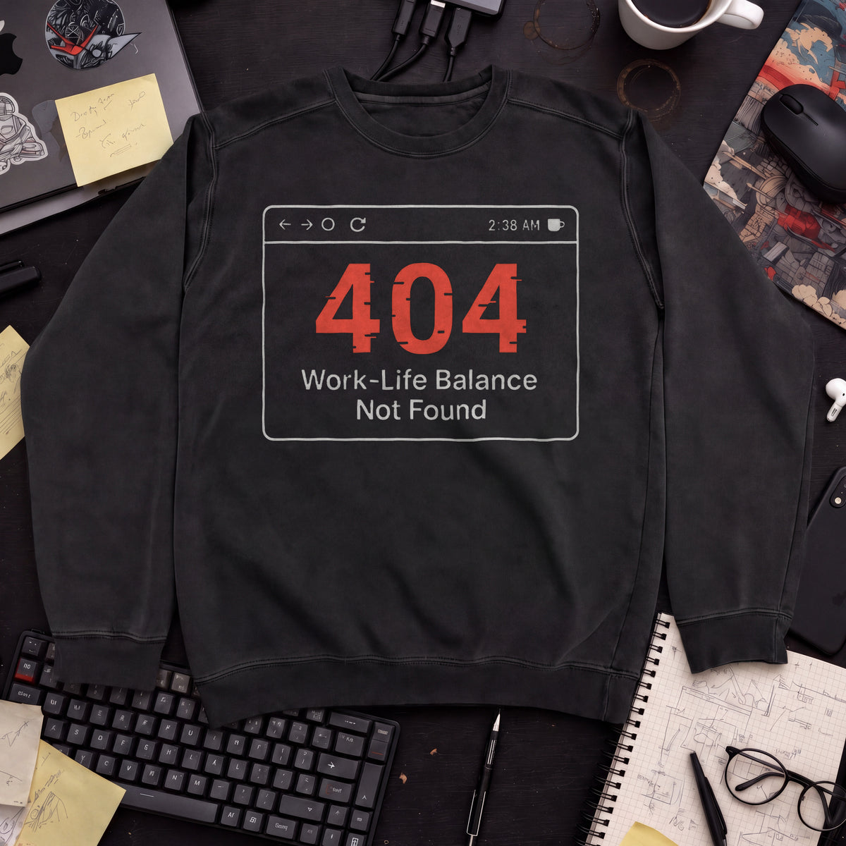 work life balance not found Sweatshirt — Black