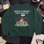World's Curious Data Analyst Sweatshirt — Bottle Green