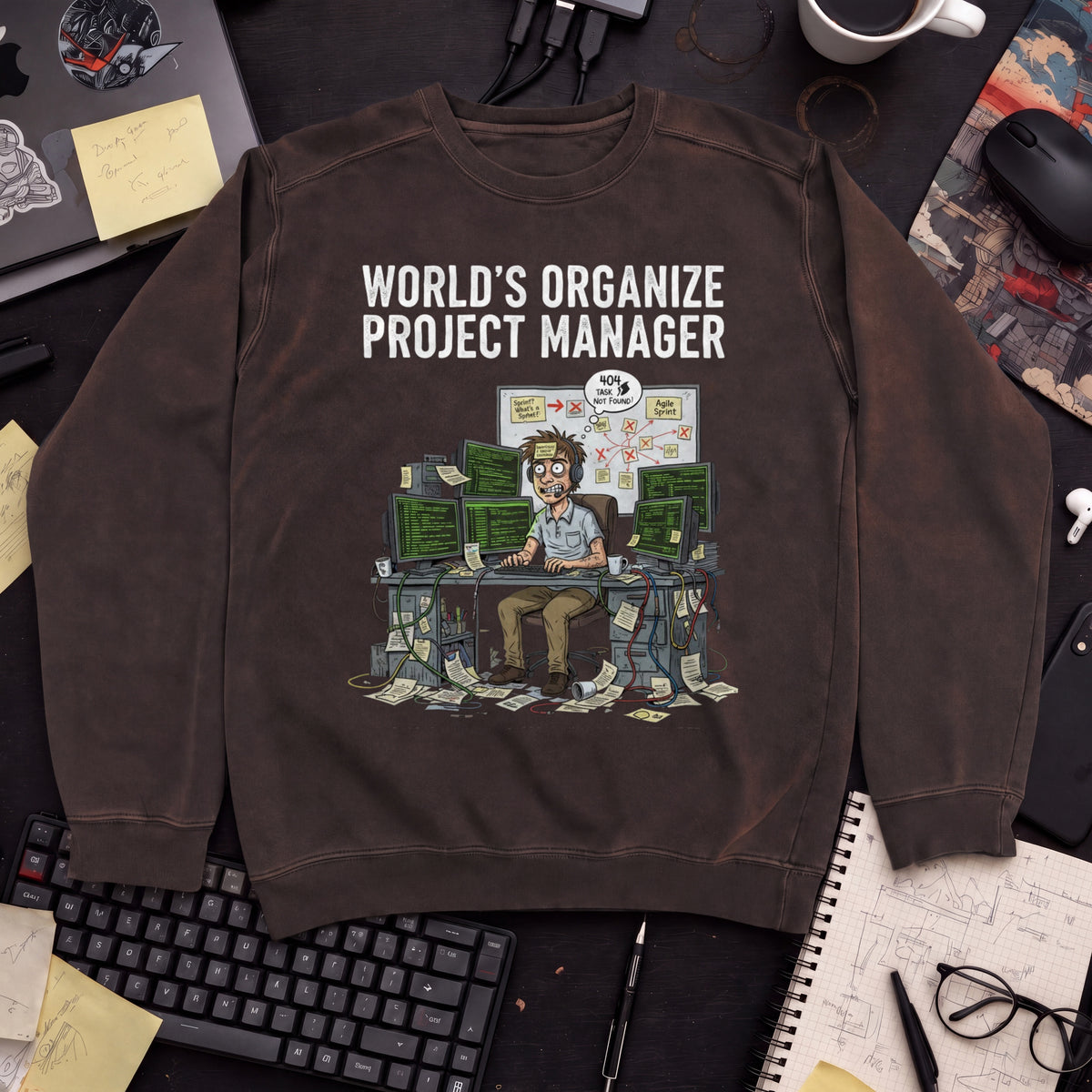 World's Organize Project Manager Sweatshirt — Hot Chocolate