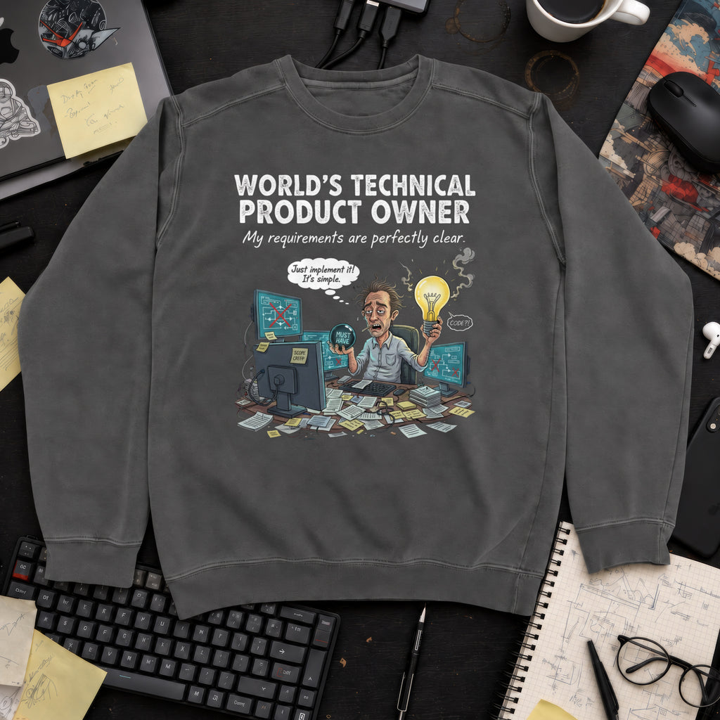 World's Technical Product Owner Sweatshirt — Pepper